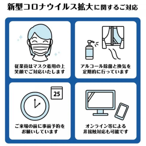 新型コロナウィルス感染拡大に関するご対応